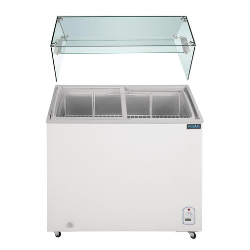 Image of Polar G Series Display Chest Freezer with Glass Surround 200Ltr