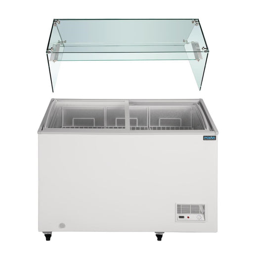 Polar G Series Display Chest Freezer with Glass Surround 270Ltr