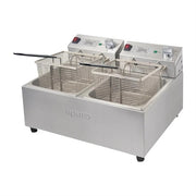 Apuro Double Countertop Deep Fryer with Timer - 2x5L - FS499-A