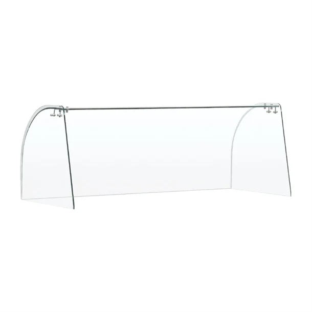 Curved Glass Sneeze Guard Assembly for CT394 - FT282