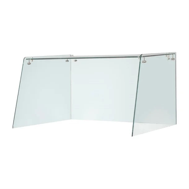 Straight Glass Sneeze Guard Assembly for 2 Door Counter - FT367