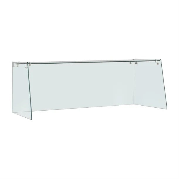 Straight Glass Sneeze Guard Assembly for 3 Door Counter - FT368