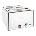 Apuro Bain-Marie with Pans 2x1/3 & 2x1/6 Pans 150mm Deep Inc Lids - FT691-A