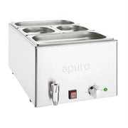 Apuro Bain-Marie with Tap & Pans 2x GN 1/3 2x GN 1/6 - FT692-A