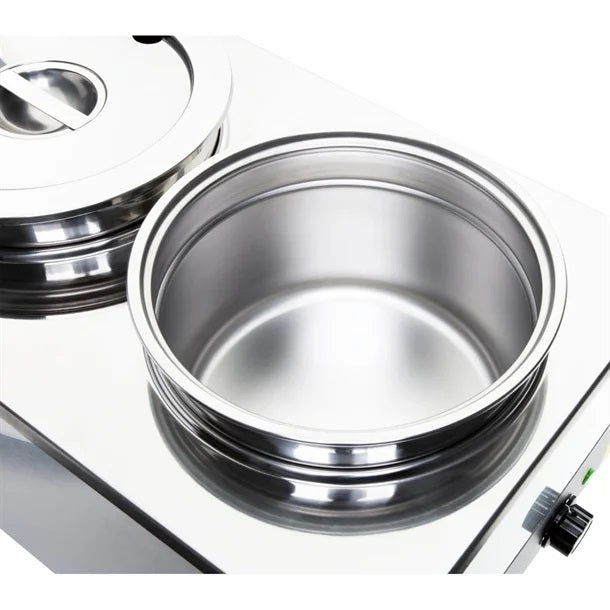 Apuro Bain-Marie with Round Pots 2x 5.2Ltr - FT695-A