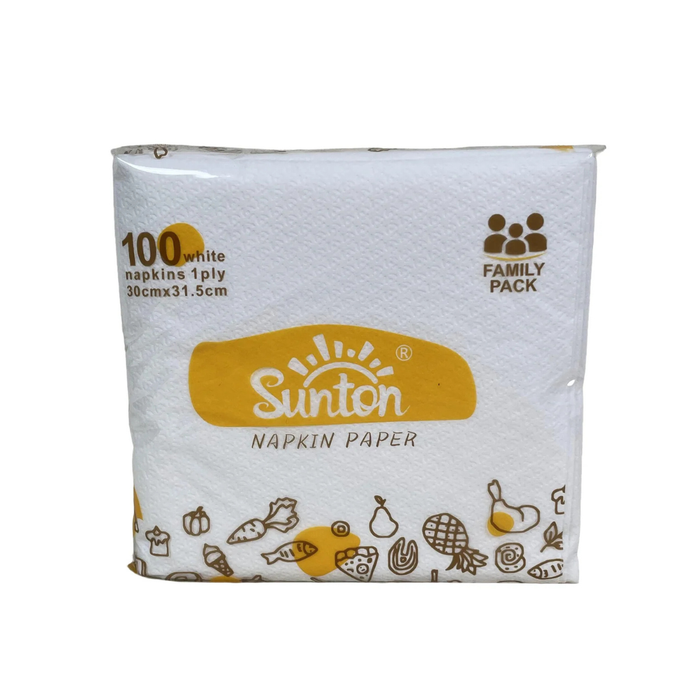 PakMax 1 ply 100 Sheets 1/4 Fold White Napkin - FWN114-315-100