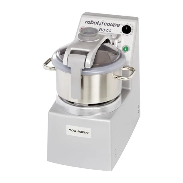 Robot Coupe Table Top Cutter Mixer - 8L Stainless Steel Bowl - Variable Speed - R8 V.V.