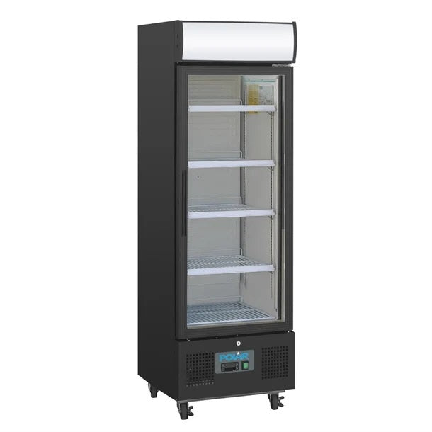 Polar G-Series 1 Door Upright Display Fridge 218L Black - GH426-A