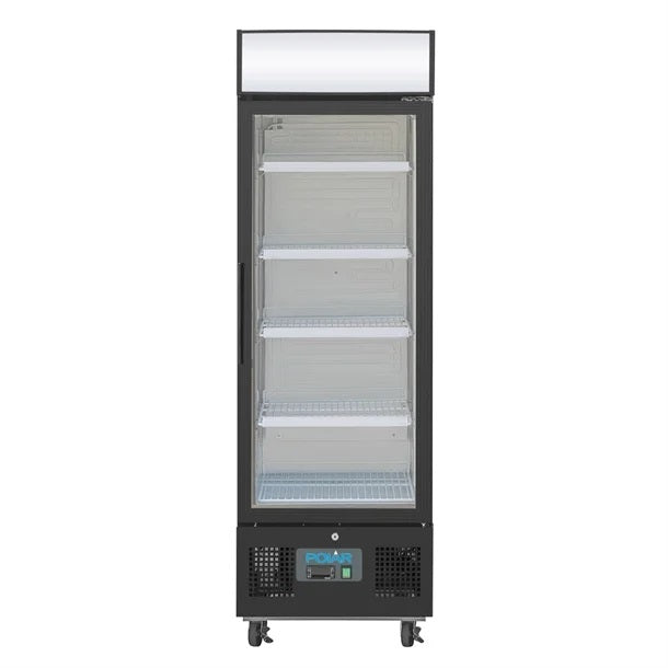 Polar G-Series 1 Door Upright Display Fridge 218L Black - GH426-A