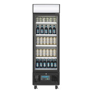 Polar G-Series 1 Door Upright Display Fridge 218L Black - GH426-A