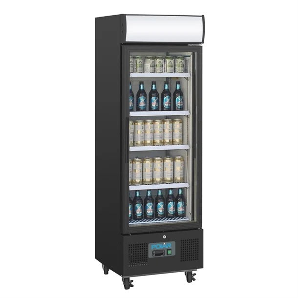 Polar G-Series 1 Door Upright Display Fridge 218L Black - GH426-A