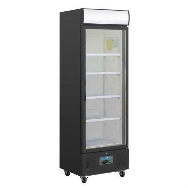 Polar G-Series 1 Door Upright Display Fridge 368L Black - GH427-A
