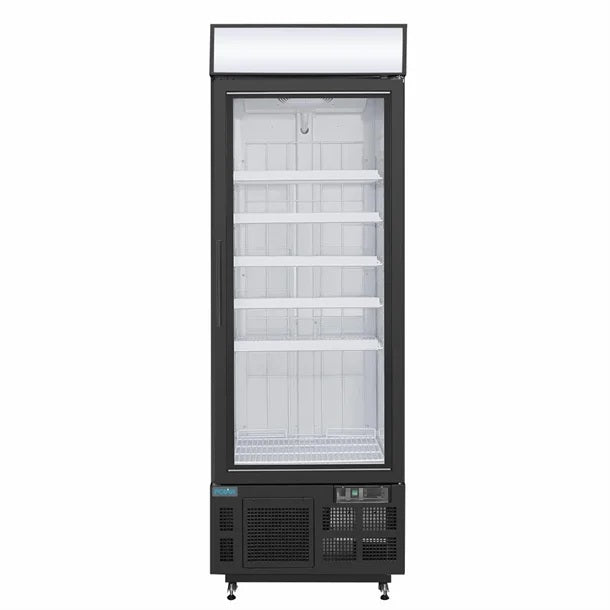Polar G-Series 1 Door Upright Display Freezer 412L Black - GH428-A