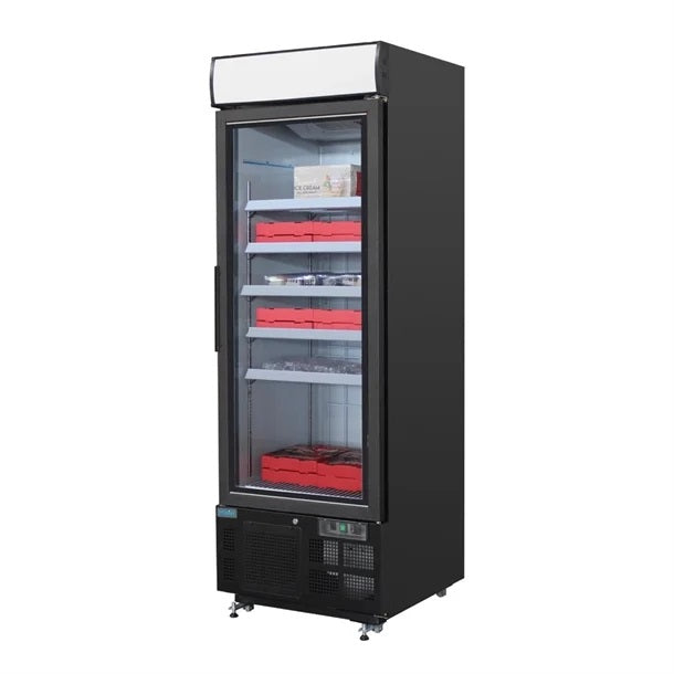 Polar G-Series 1 Door Upright Display Freezer 412L Black - GH428-A