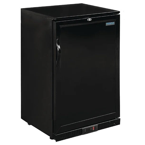 Polar G-Series 900mm Single Solid Door Back Bar Cooler in Black 138L - GL015-A