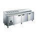 Glacian Pizza Prep Fridge with 3 Stainless Steel Doors 656L - HPB2476