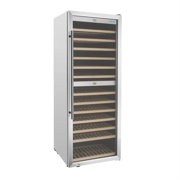 Polar G-Series Dual Zone Wine Fridge Stainless Steel - 126 Bottle - GM628-A