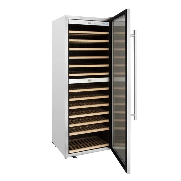 Polar G-Series Dual Zone Wine Fridge Stainless Steel - 126 Bottle - GM628-A
