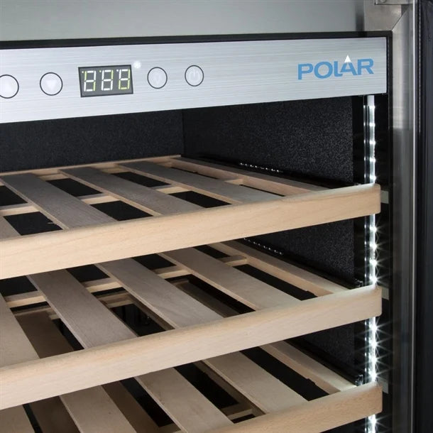 Polar G-Series Dual Zone Wine Fridge Stainless Steel - 126 Bottle - GM628-A