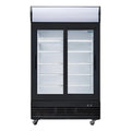 Polar G-Series 2 Door Upright Sliding Door Display Cooler with Light Box 950L Black - GM814-A
