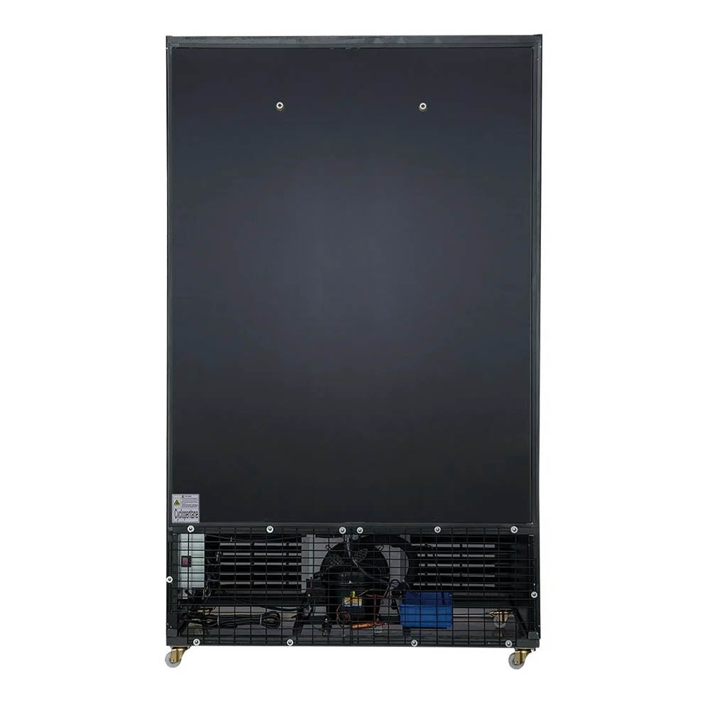 Polar G-Series 2 Door Upright Sliding Door Display Cooler with Light Box 950L Black - GM814-A