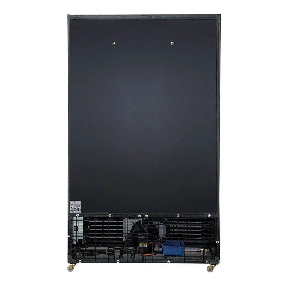 Polar G-Series 2 Door Upright Sliding Door Display Cooler with Light Box 950L Black - GM814-A