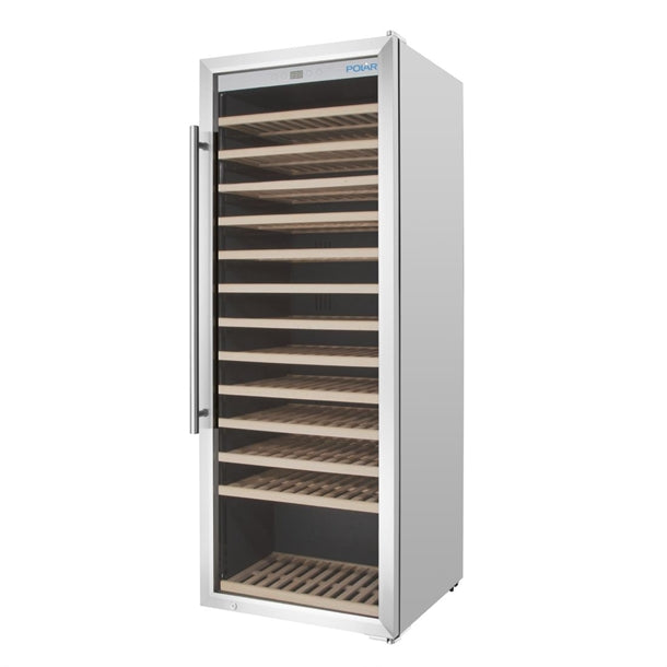 Polar G-Series Single Zone Wine Fridge Stainless Steel - 137 Bottle - GM888-A