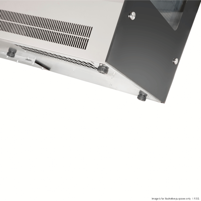 Bonvue Counter Top Square 2 Shelves Glass Cold Food Display 1200mm - GN-1200RT