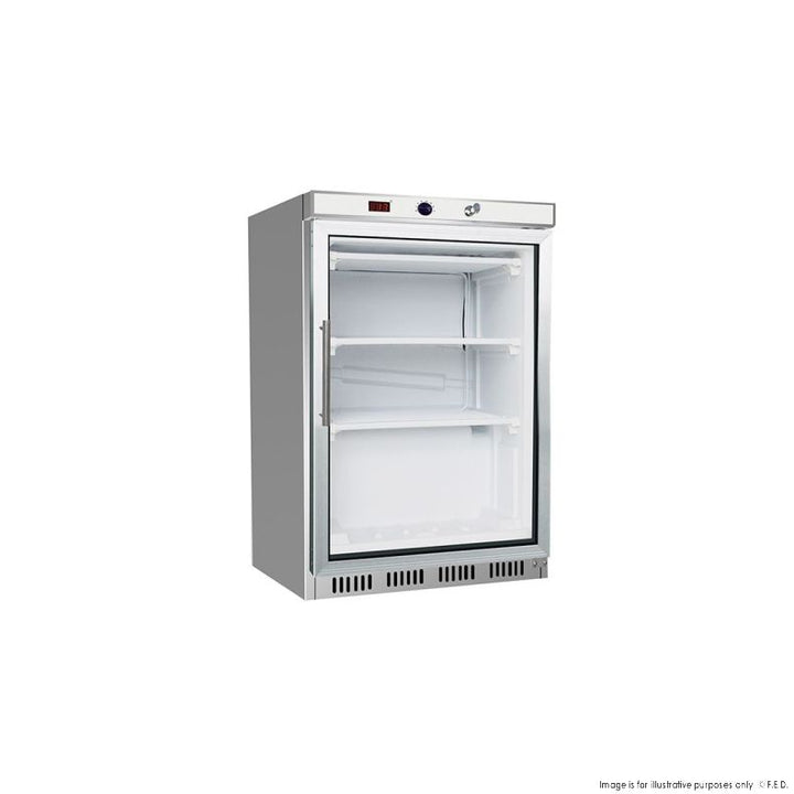 Thermaster Stainless Steel Display Freezer with Glass Door - HF200G