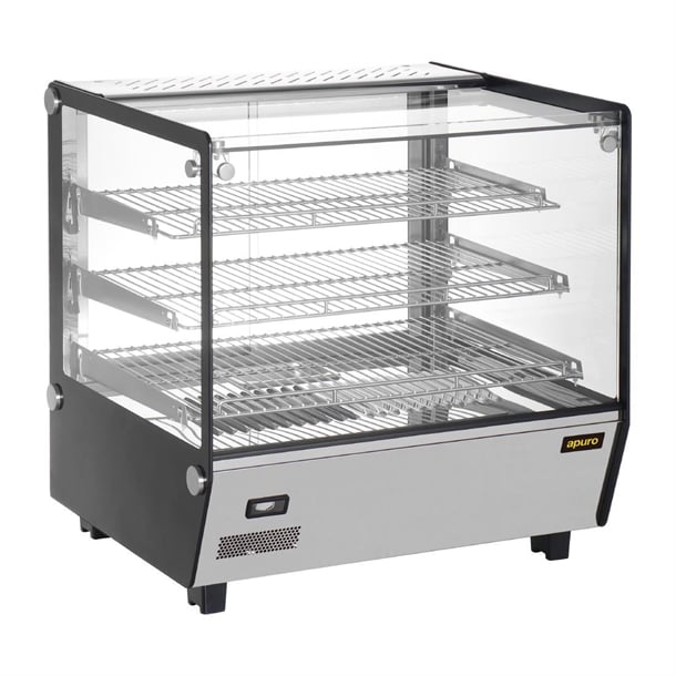 Apuro Square Countertop Heated Display Merchandiser 120Ltr - HW923-A