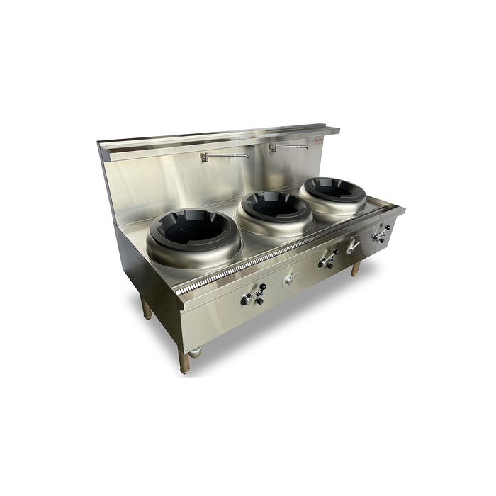 Jasper Triple Wok Range(chimney Burner) NG - JA-3CB-N