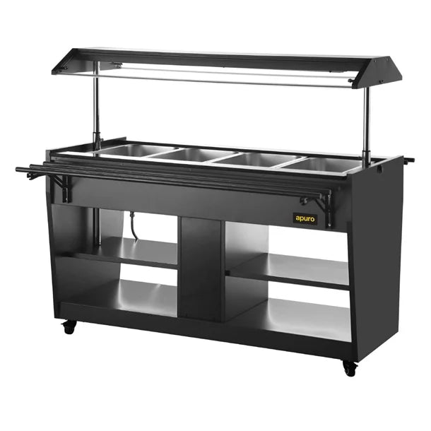 Apuro Heated Buffet Bar Black - JA179-A