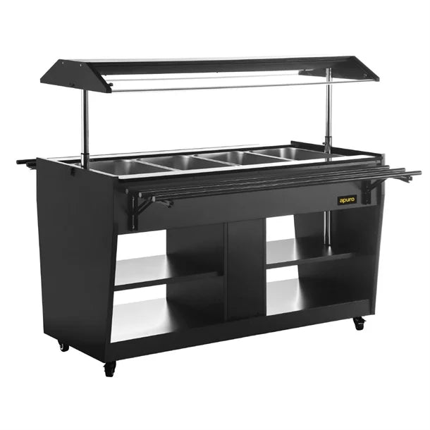 Apuro Heated Buffet Bar Black - JA179-A