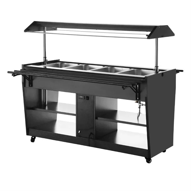 Apuro Heated Buffet Bar Black - JA179-A