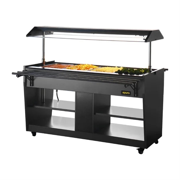 Apuro Heated Buffet Bar Black - JA179-A