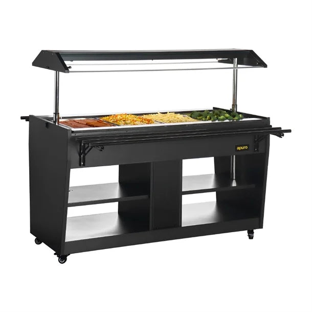 Apuro Heated Buffet Bar Black - JA179-A