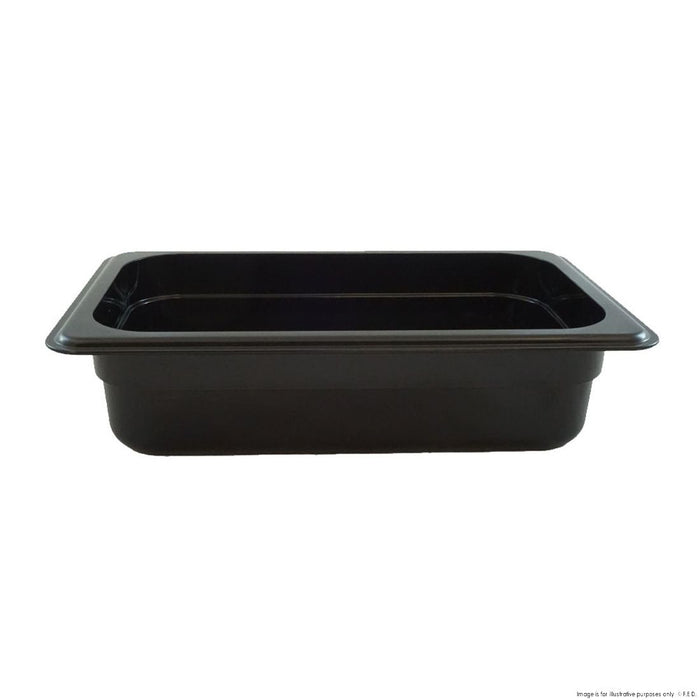 Food tek Black Poly 1/3 x 100 mm Gastronorm Pan - JW-P134B