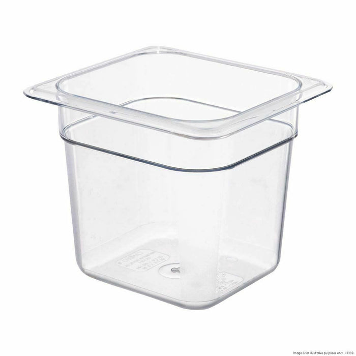 Food Tek Clear Poly Gastronorm Pan 1/6 GN x 65 mm - JW-P162