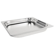 Vogue Stainless Steel Gastronorm Tray 2/3 (40 to 150mm Depths) - Depth: 40mm | Capacity: 3.5L | Code: DN733