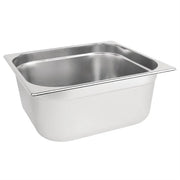 Vogue Stainless Steel Gastronorm Tray 2/3 (40 to 150mm Depths) - Depth: 150mm | Capacity: 13L | Code: DN732