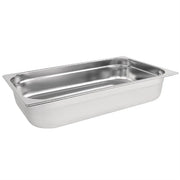 Vogue Stainless Steel Gastronorm Tray 1/1 (25 to 200mm Depths) - Depth: 100mm | Capacity: 13.5L | Code: DN704