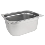 Vogue Stainless Steel Gastronorm Tray 1/2 (20 to 200mm Depths) - Depth: 150mm | Capacity: 9L | Code: DN711