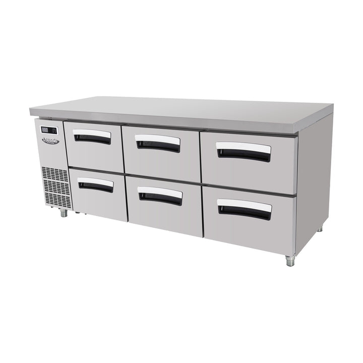 Lassele S Series 6 Drawer Under Bench Fridge 1800mm - LNRT-3B-18-VVV