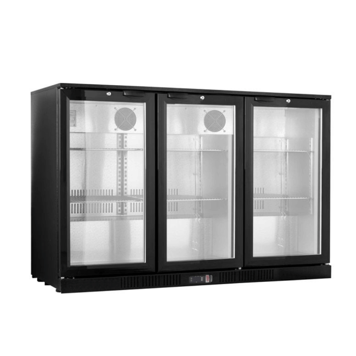 Thermaster Under Bench three Heated Glass Doors Bar Fridge/Cooler with heater switch - LG-330TD