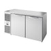 True Refrigeration Bar Refrigerator - Stainless Steel Ext - 2 Solid Swing Doors - TBR60-RISZ1-L-S-SS-2