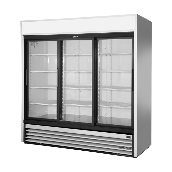 True Refrigeration Upright Retail Merchandiser Refrigerator - 3 Full Glass Slide Doors - GDM-69-HC-LD