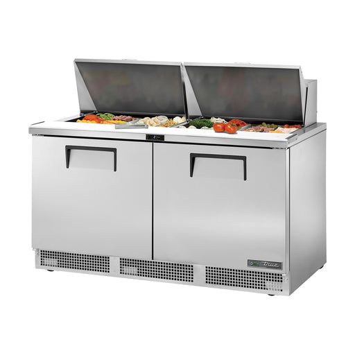 True Refrigeration Prep Table - 24x 1/6 Top Pans - 2 Solid Swing Doors - TFP-64-24M-HC