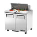 True Refrigeration Prep Table - 8x 1/6 Top Pans - 2 Solid Swing Doors - TSSU-36-08-HC