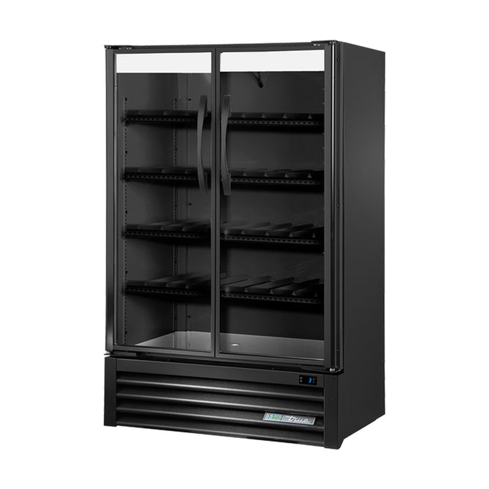 True Refrigeration Visual Retail Merchandiser Refrigerator - 2 Glass Swing Doors - Reduced Height - TVM-36SL-HC~VM03