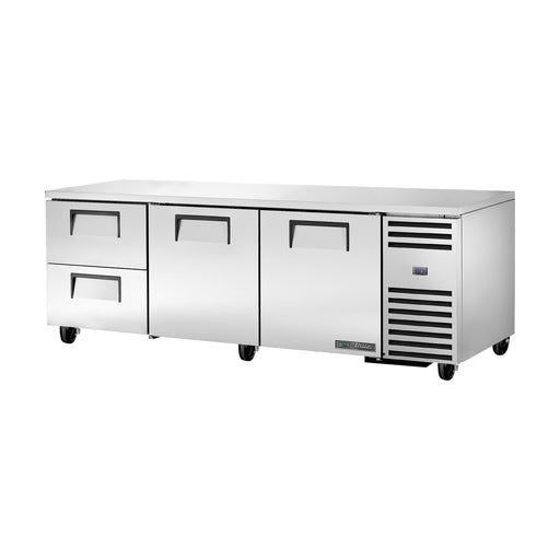 True Refrigeration Deep Undercounter Refrigerator - 2 Drawers + 2 Solid Swing Doors - TUC-93D-2-HC